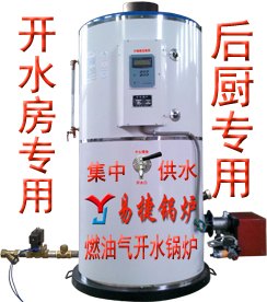 供应燃气开水锅炉4吨，燃油开水炉2吨，燃气茶水炉1吨