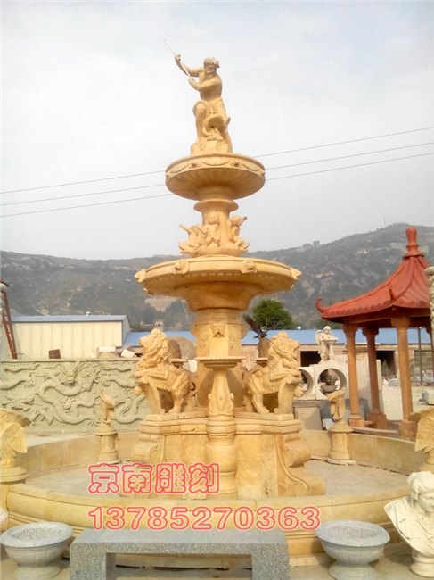 欧式喷泉厂家,广场喷泉价格,石雕喷泉海神