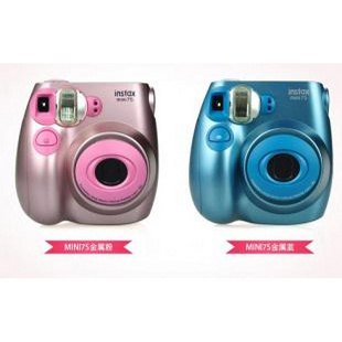 富士一次成像拍立得相机mini7s相机 金属粉色蓝色
