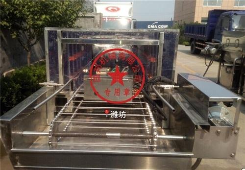 诸城国邦机械图_蔬菜筐清洗机试机图片_蔬菜筐清洗机