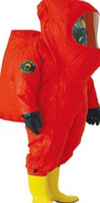重型全封闭防化服化工厂全密封连体防护服耐酸碱服呼吸器内置式防化服