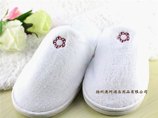 五星级酒店拖鞋加厚7mm鞋底 全面珊瑚绒定制绣花logo高端会所拖鞋