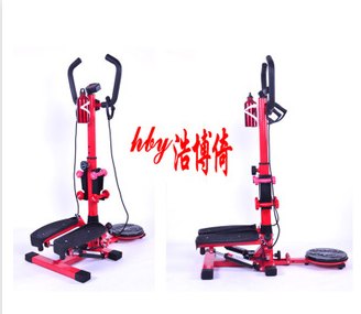 浩博倚运动神器4档升降方管底座多功能手扶液压踏步机哑铃 扭腰盘