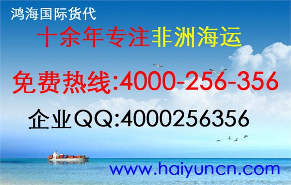 鸿海国际货代提出最有性价比的非洲海运服务
