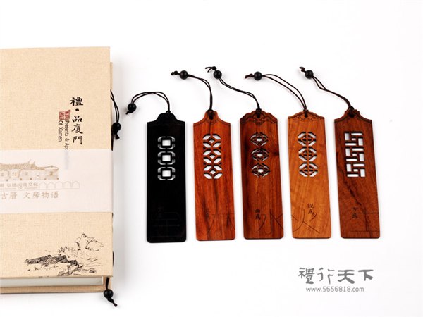 上等古建筑礼品_最便宜的红木书签，礼行天下文化传