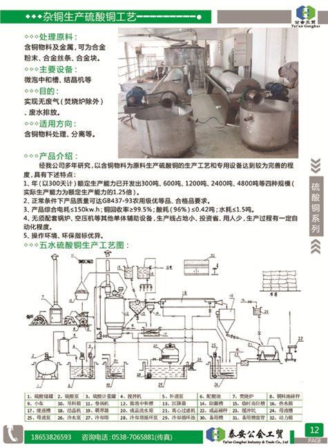 金鼎专业生产成套硫酸铜生产设备