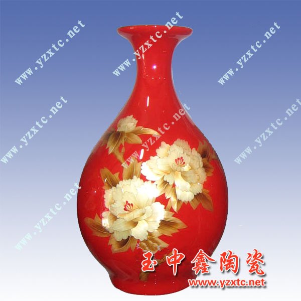 客厅摆件花瓶精美的色釉花瓶可定做	