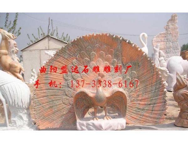 孔雀雕刻-孔雀雕刻方法-盟达石雕雕刻厂