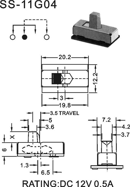 SS-11G04 拨动开关 产品研发 耐高温