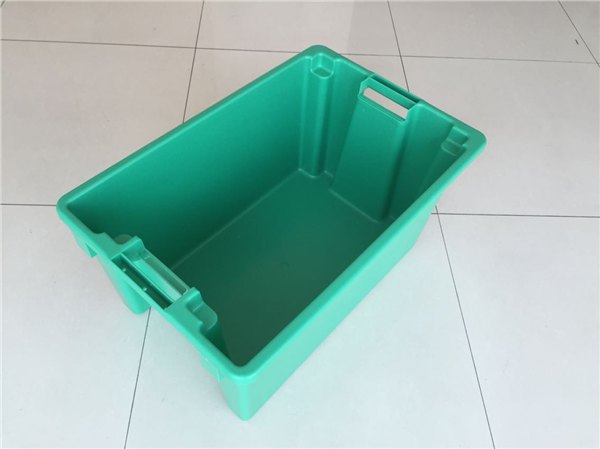 700塑料斜插物流箱 大型折叠物流箱带盖 大号错位物流箱