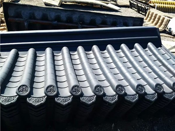 玻璃钢轻体环保瓦，玻璃钢古建瓦一系列配件
