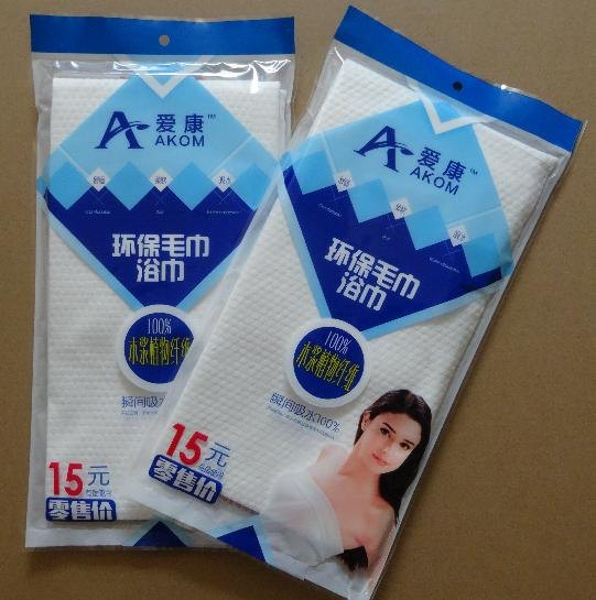 加盟爱康宾馆酒店环保浴巾130克一次性用品