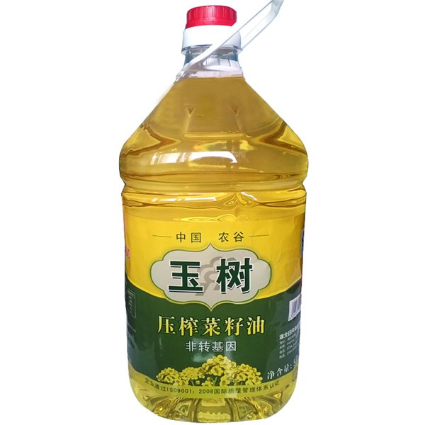 湖北日月油脂5L玉树一级非转基因压榨菜籽油
