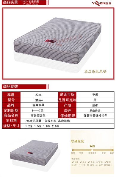 成都的宜真条纹酒店床垫，安全的是哪家  酒店床垫