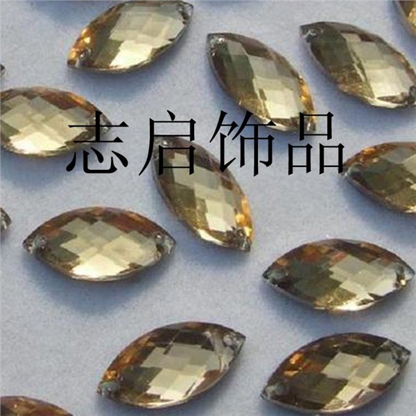 塑胶饰品厂家地球面马眼有孔亚克力钻