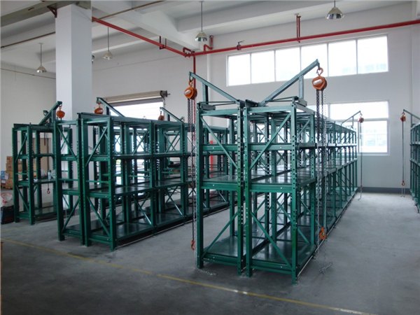 三格四层模具架尺寸，封顶式模具架价格，带天车模具架厂家直销
