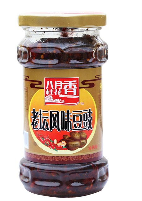 徐州辣椒酱中酿酱业八月香豆豉280g调味酱90每箱