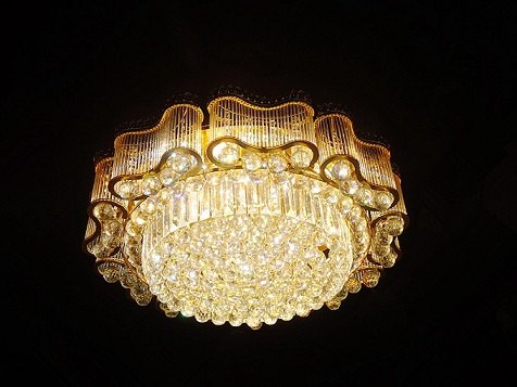 金色方形吸顶灯led水晶灯客厅灯酒店别墅灯具灯饰