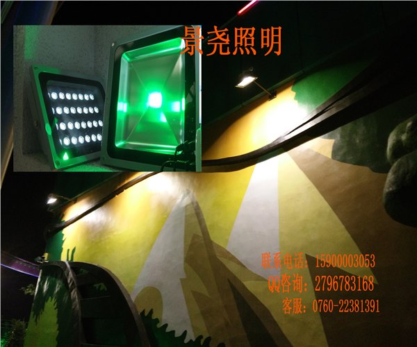 景尧品牌彩色照明LED投光灯 防水节能亮化灯