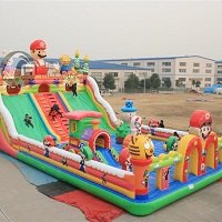 供应超级玛丽充气城堡大滑梯