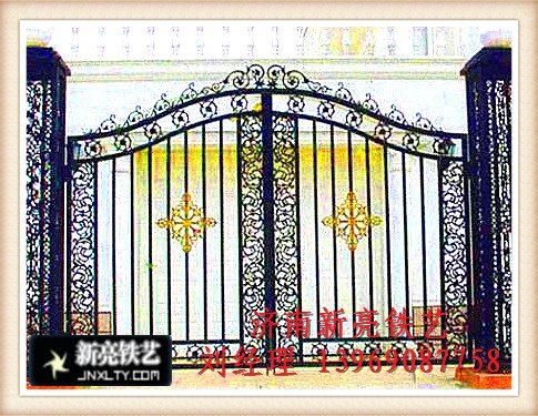 济南企业铁艺大门 山东企业铁艺大门批发供应商报价