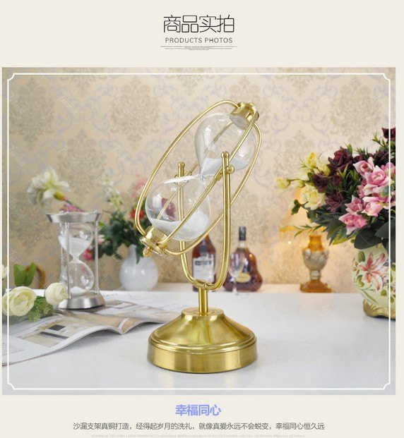 欧式风格纯铜沙漏计时器结婚礼物高档礼品工艺品摆件