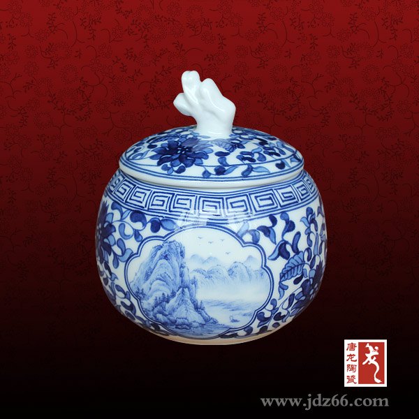 青花瓷茶叶罐茶叶包装礼品罐生产厂家