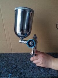 W77喷漆枪型号/石感漆专用喷枪【柒彩压铸厂】首