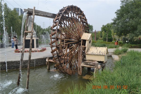 河南口碑好的木制水车，木制水车定制