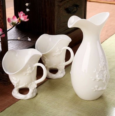 陶瓷自动倒酒酒具，青花瓷自动陶瓷酒具