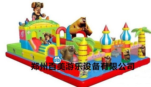 供应浙江温州60平方充气城堡，首选熊出没充气蹦蹦床