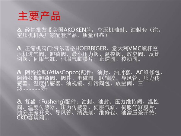 螺杆空压机及配件