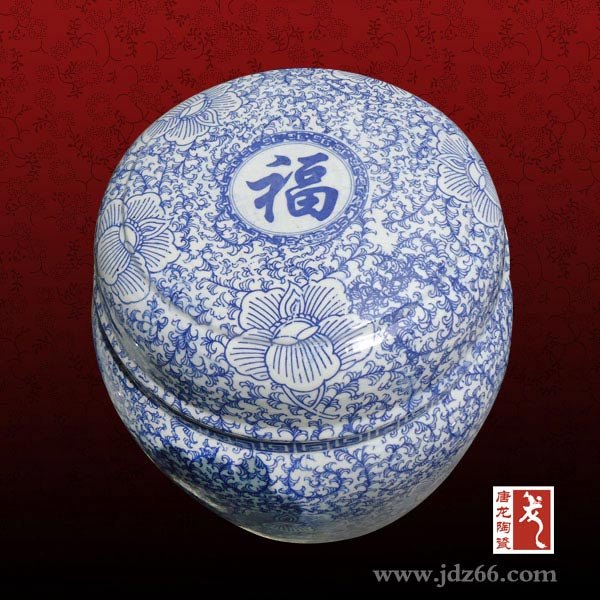 景德镇陶瓷骨灰盒，殡葬骨灰盒定做