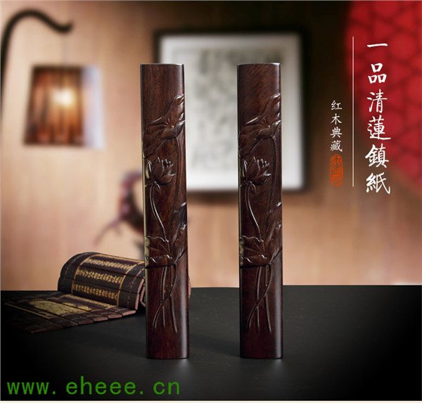 福建销量好的非洲酸枝木雕花镇尺供应|厦门压书枕