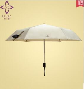 lilac紫丁香商务晴雨伞全自动三折叠防晒遮阳伞太阳伞超轻雨伞女