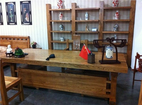 买品质一流老榆木商务三件套来玉堂春古典家具_龙头