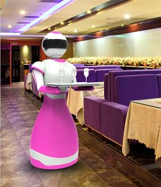 能和顾客互动的餐饮机器人 奇翼机器人正式加盟代理