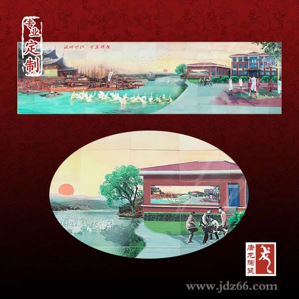 装饰瓷板画，室内装饰瓷板画，大型装饰瓷板画