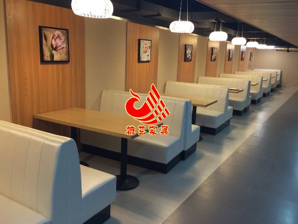 精选杭州餐饮家具 餐桌餐椅 双人卡座沙发 餐厅家具图片大全