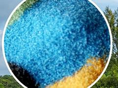 炫彩新材料有限公司提供的炫彩蓝烧结彩砂哪里好，蓝