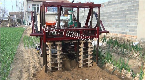 供应亿百农L35双行四钻头山药开沟机 价格 视频 图片