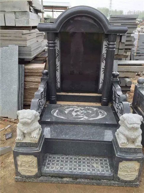 厂家直销曲阳石雕墓碑墓地专用墓碑中国黑花岗岩墓碑定做