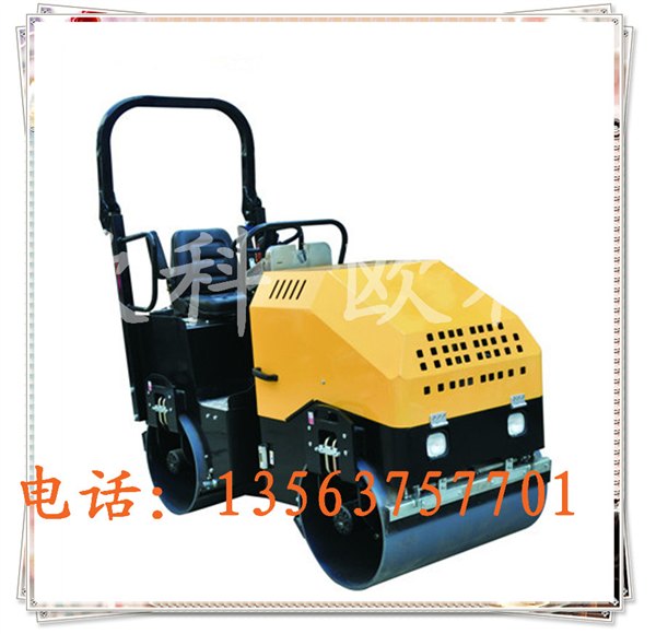 2吨小型双钢轮压路机沟槽压实机 