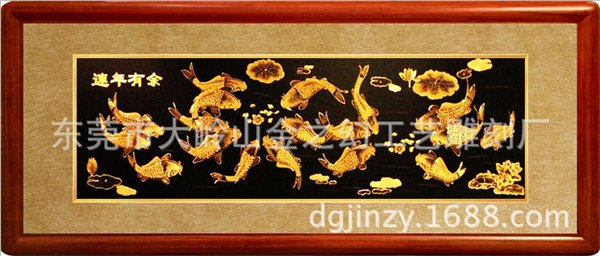 装饰画丨手工雕刻画丨礼品画丨装饰画丨彩雕画丨连年有余