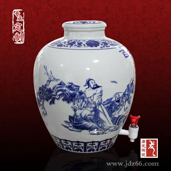 酒坛子厂家  景德镇青花瓷酒坛子 手绘瓷器酒坛子厂家热销
