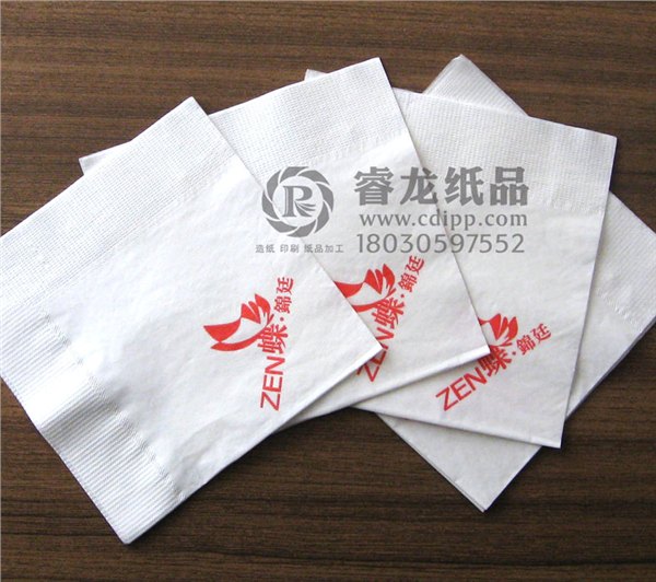 原木纯品印花餐巾纸定制优选睿龙纸品*180305