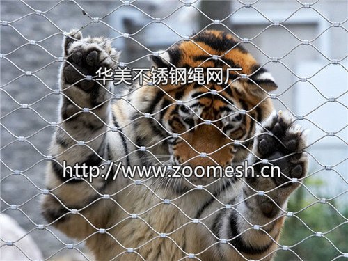 老虎笼舍周边网、狮子围网隔离网、不锈钢动物防护网