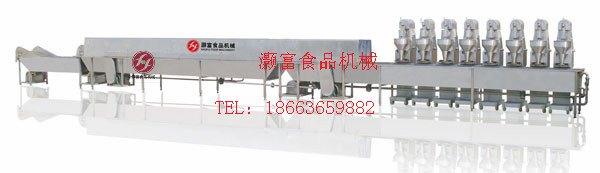 肉丸冷却流水线/速冻丸子蒸煮流水线/诸城灏富机械