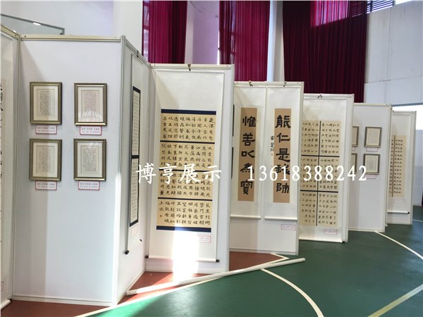 重庆八棱柱展板 书画展示 画框展板展架