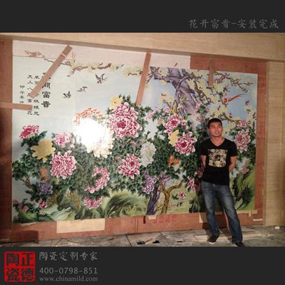 景德镇名家四幅粉彩瓷板画春夏秋冬
